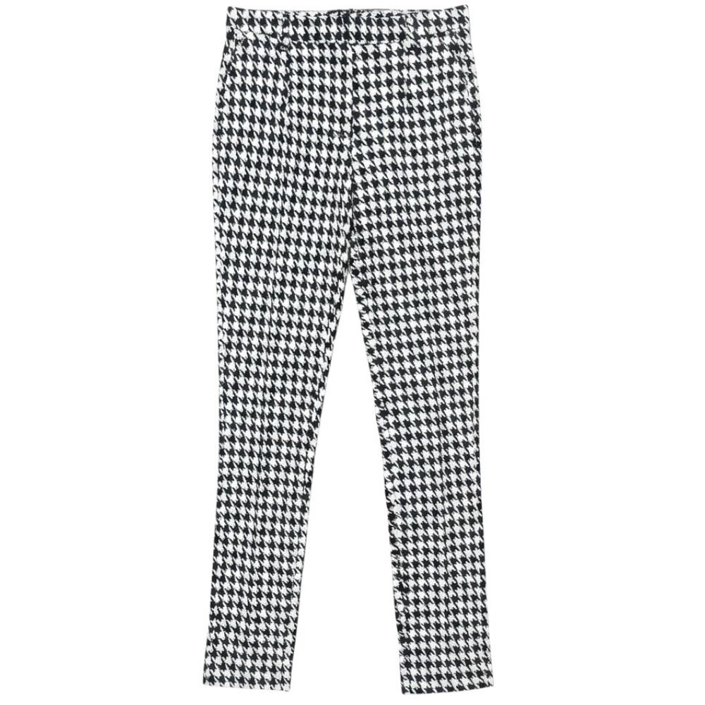 Deadly Dames Pinup Girl Clothing Size L Houndstooth High Rise Cigarette Pants
